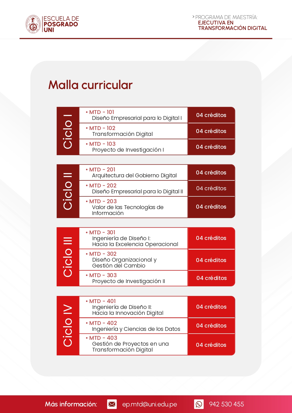BROCHURE MTD UNI 2026 II MALLA